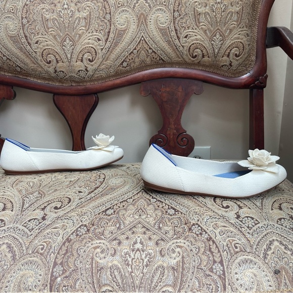 Rothy’s The Petal Square Love Bird Cream Slip On Loafers Flats Shoes Size 7.5 - Picture 6 of 14
